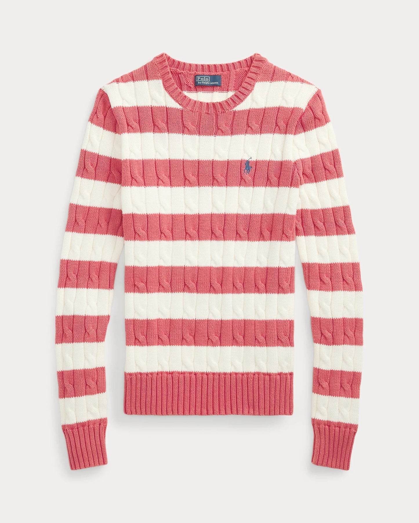 Suéter Ralph Lauren | Listrado com Tricô Trançado