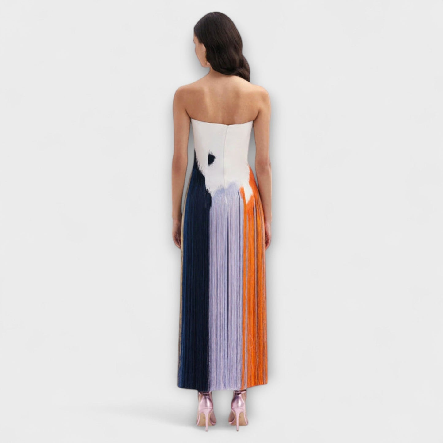 Summer - Stylish Colorblock Dress with Trendy Tassels