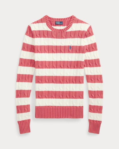 Suéter Ralph Lauren | Listrado com Tricô Trançado