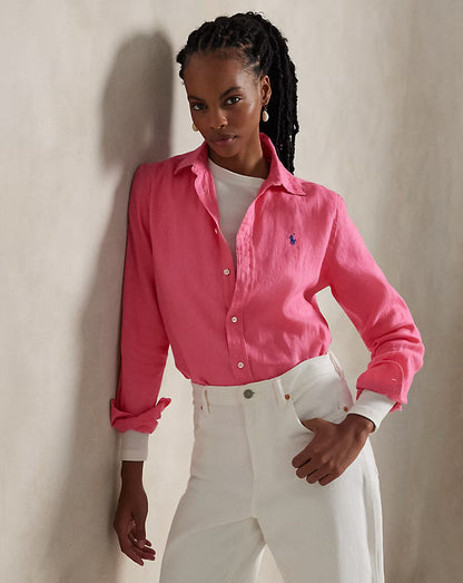 Camisa Ralph Lauren |Camisa de linho Classic Fit