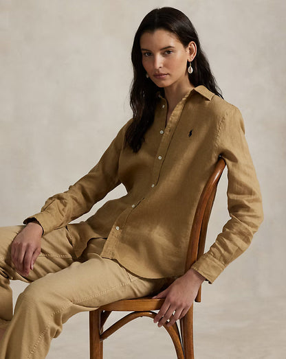 Camisa Ralph Lauren |Camisa de linho Classic Fit